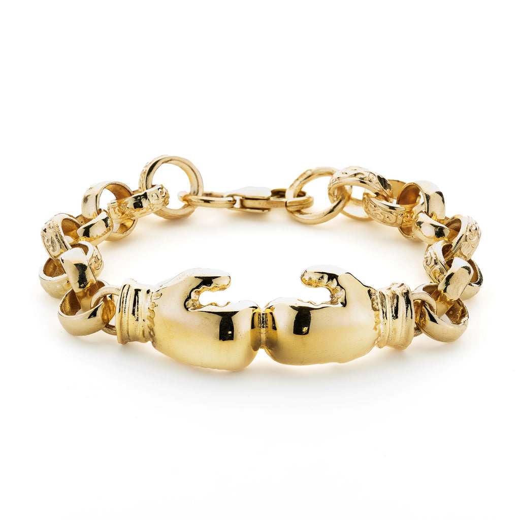 9ct Gold Baby/Kids Boxing Glove Set - Bracelet, Earring, Ring, Belcher Chain and Boxing Glove Pendant main image 1
