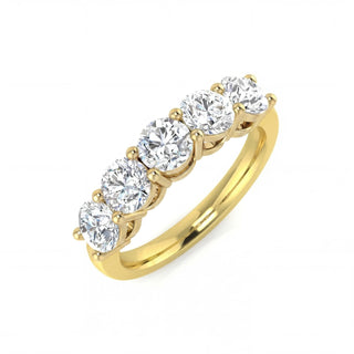 Five Stone Half Eternity Diamond Ring