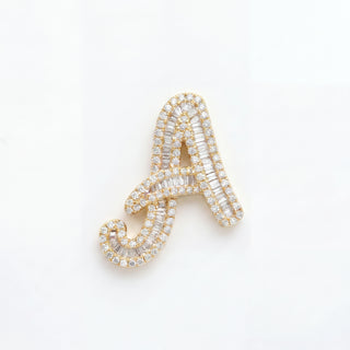 Classic Diamond Baguette Initial