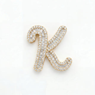 Classic Diamond Baguette Initial