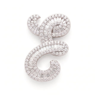 Classic Diamond Baguette Initial