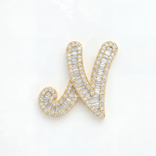 Classic Diamond Baguette Initial