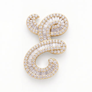 Classic Diamond Baguette Initial