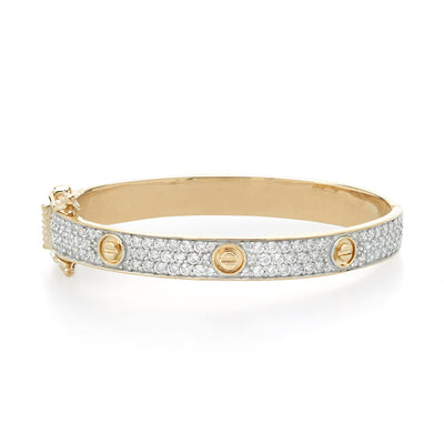 Gold Screw Bangle