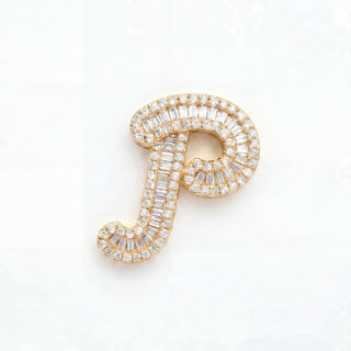 Classic Diamond Baguette Initial