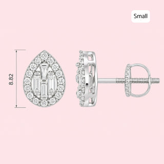 Pear Baguette Studs