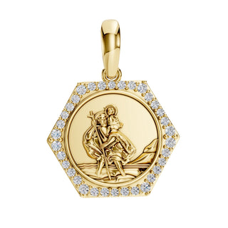 Diamond St Christopher Pendant