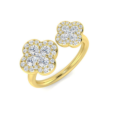 2-Stone Blossom Ring