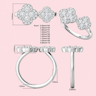 2-Stone Blossom Ring