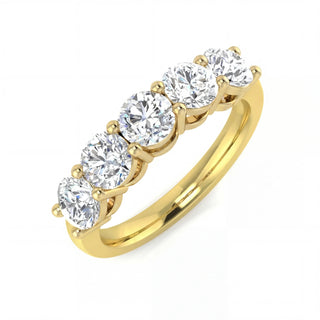 Five Stone Half Eternity Diamond Ring