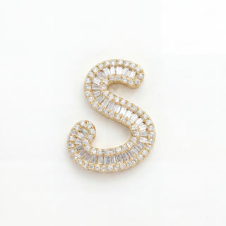 Classic Diamond Baguette Initial