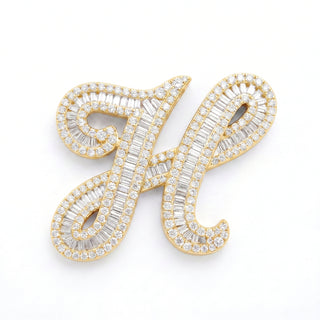 Classic Diamond Baguette Initial