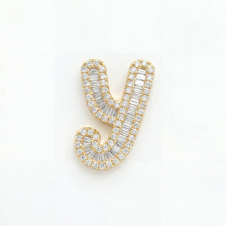 Classic Diamond Baguette Initial