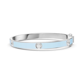 Candy Blue Screw Bangle