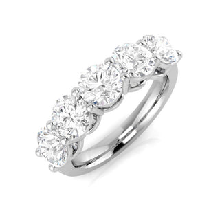 Five Stone Half Eternity Diamond Ring