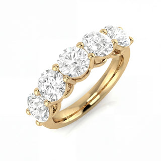 Five Stone Half Eternity Diamond Ring
