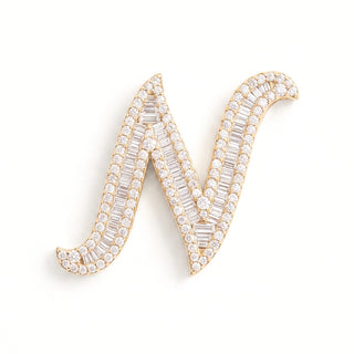 Classic Diamond Baguette Initial