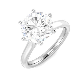 High 6-Claw Solitaire Ring