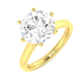 High 6-Claw Solitaire Ring