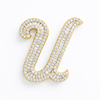 Classic Diamond Baguette Initial