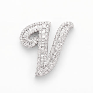Classic Diamond Baguette Initial
