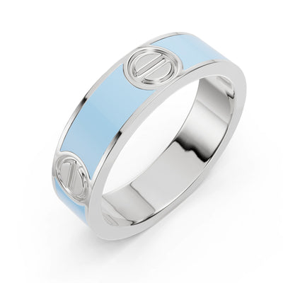 Candy Blue Screw Ring