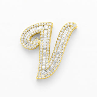 Classic Diamond Baguette Initial