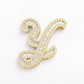 Classic Diamond Baguette Initial