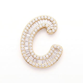 Classic Diamond Baguette Initial