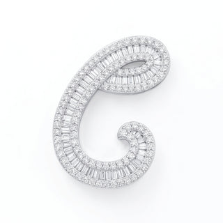Classic Diamond Baguette Initial