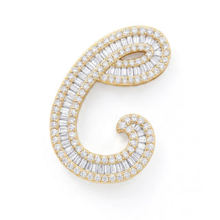 Classic Diamond Baguette Initial