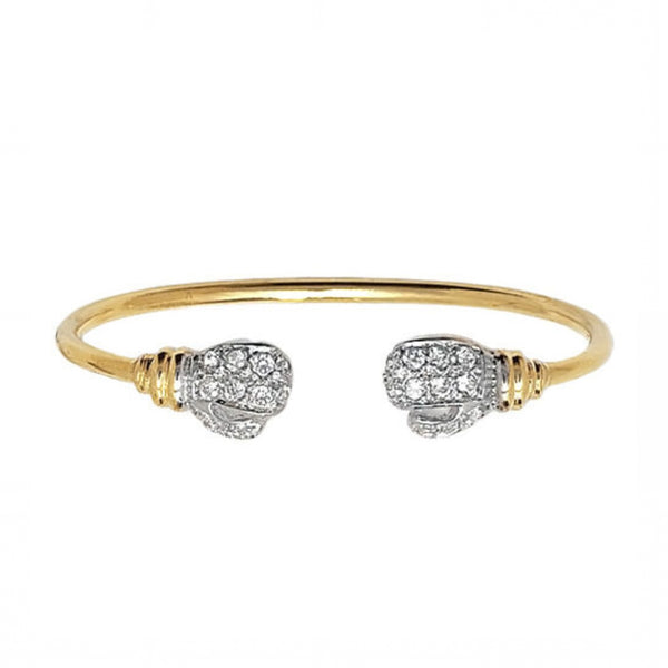 Baby Boxing Glove Diamond Torque Bangle