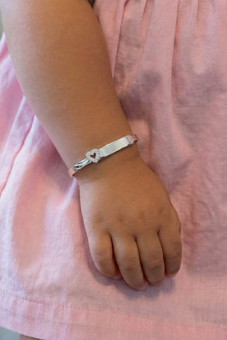 Baby Open Heart Engraveable Bangle