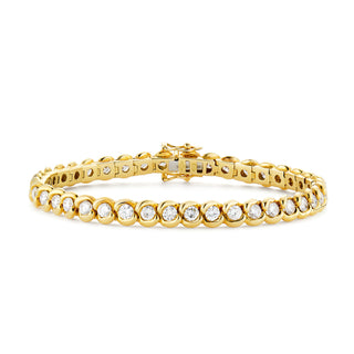 Bezel Diamond Tennis Bracelet