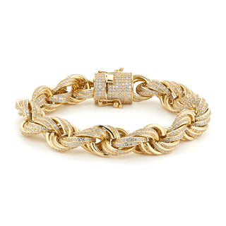 Semi-solid Classic CZ Rope Bracelet