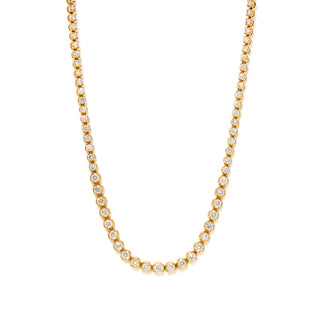 Graduated Tennis necklace - Yellow Gold