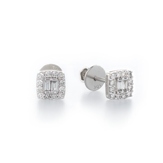 Cushion Baguette Studs