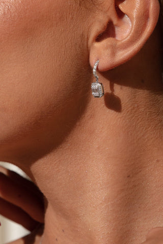 Diamond Emerald Drop Earrings