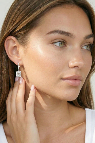 Diamond Emerald Drop Earrings
