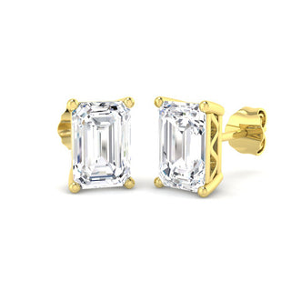Emerald Cut Solitaire Earrings