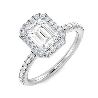 Emerald Halo Diamond Ring