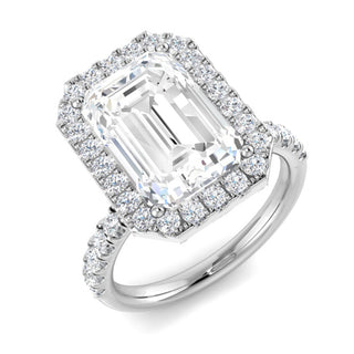 Emerald Halo Diamond Ring
