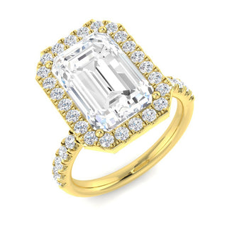 Emerald Halo Diamond Ring