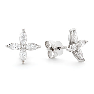 Marquise Flower Studs