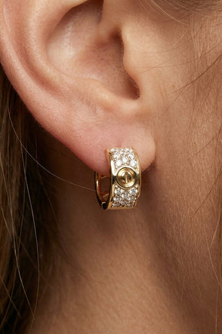 Gold Screw Hoops