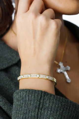 Halo Diamond Bangle