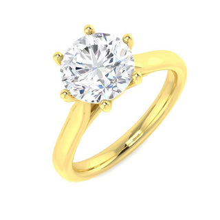 High 6-Claw Solitaire Ring