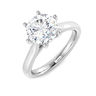 High 6-Claw Solitaire Ring