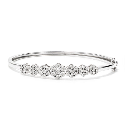 Daisy Illusion Diamond Bangle