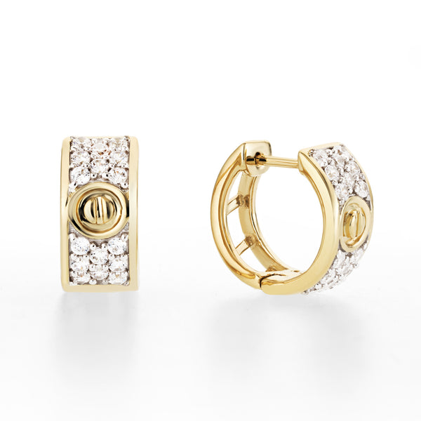 Gold Screw Hoops